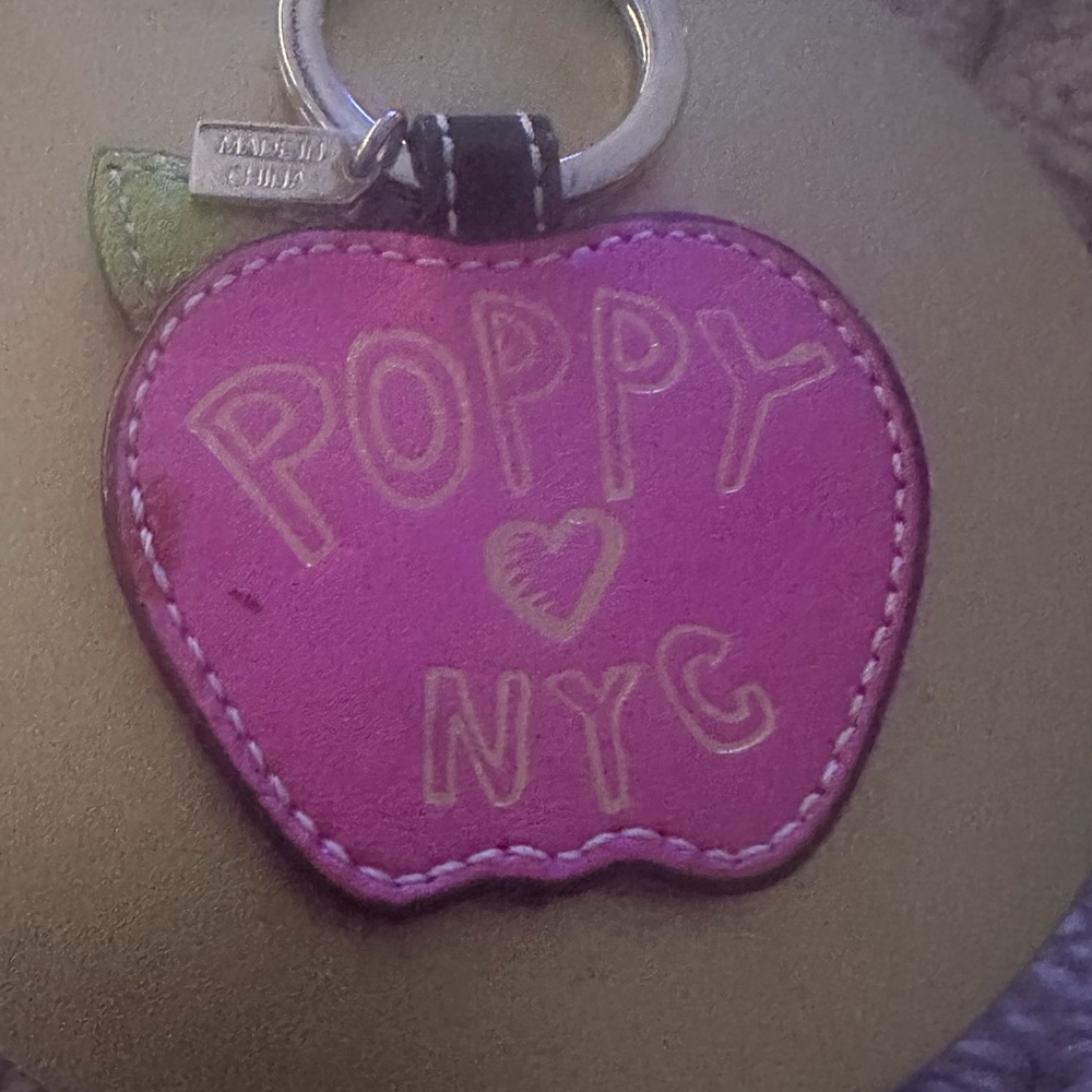 Authentic Coach Vintage Pink Big Apple New York Skyline Keychain! LE - Picture 2 of 8